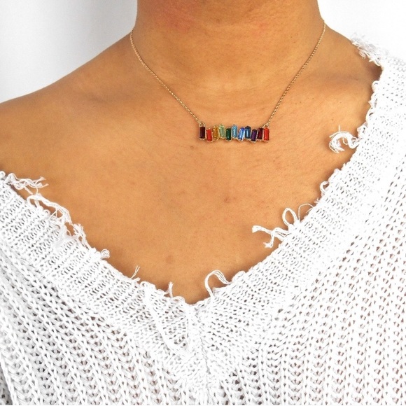 New Ariel Stone Rainbow Necklace - Picture 2 of 4